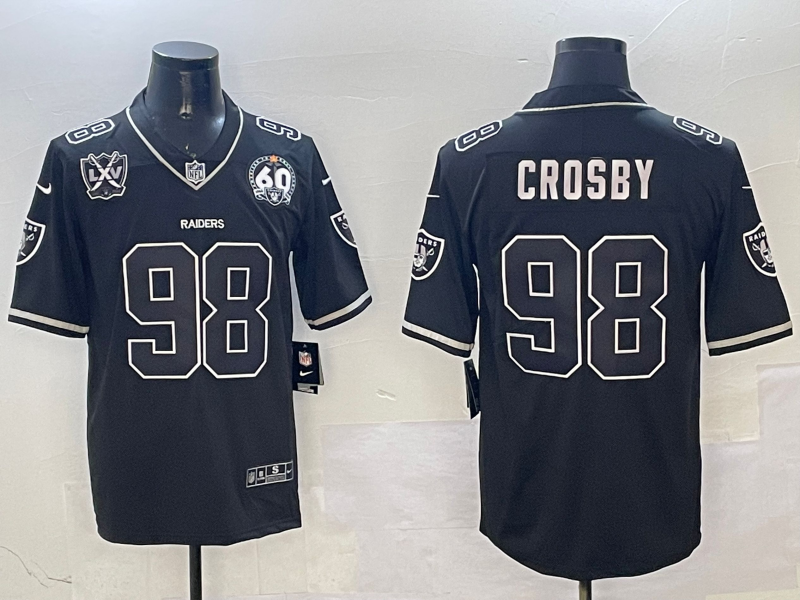 Men 2025 Oakland Raiders #98 Crosby Black Nike Limited NFL Jersey style 001->oakland raiders->NFL Jersey